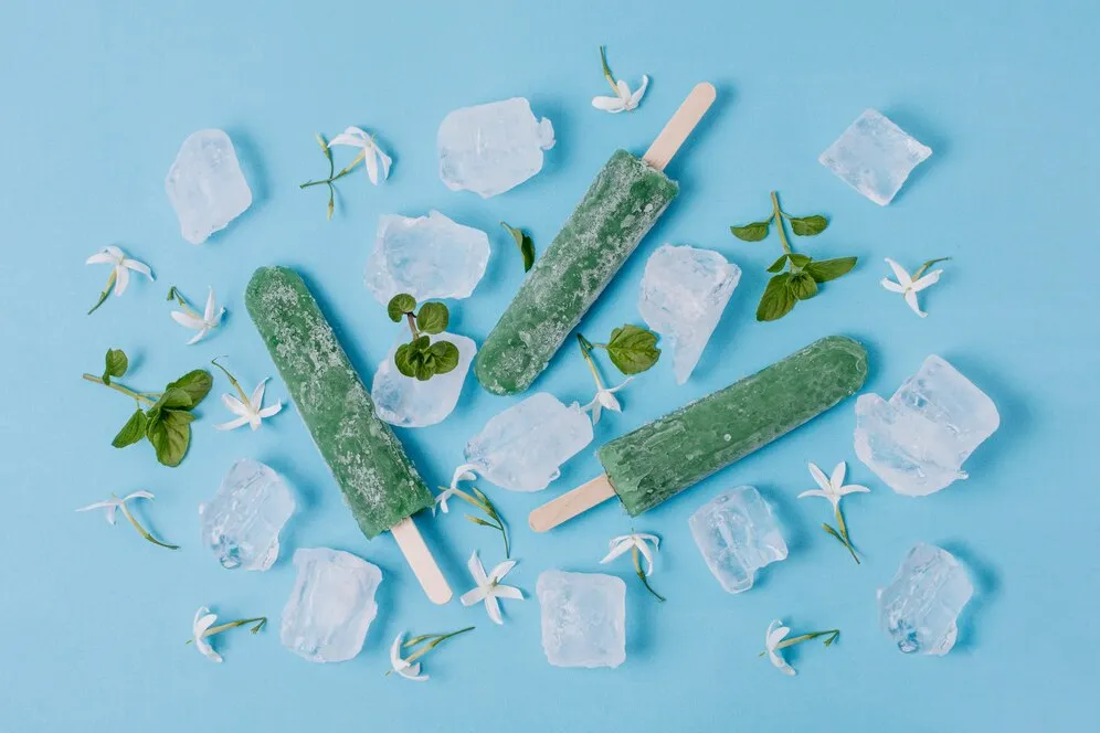 arrangement kiwi mint popsicles